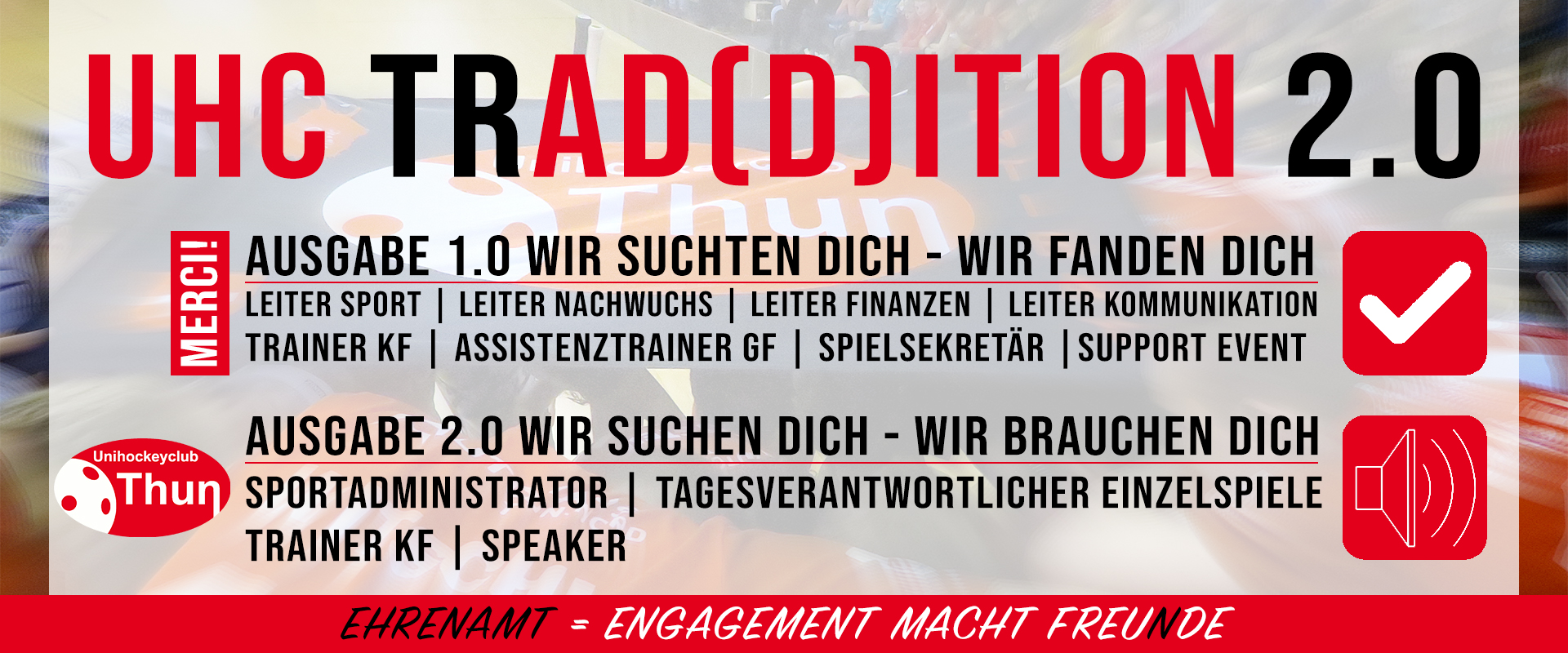 Ausschreibung Jobs - «UHC Tradition 2.0»