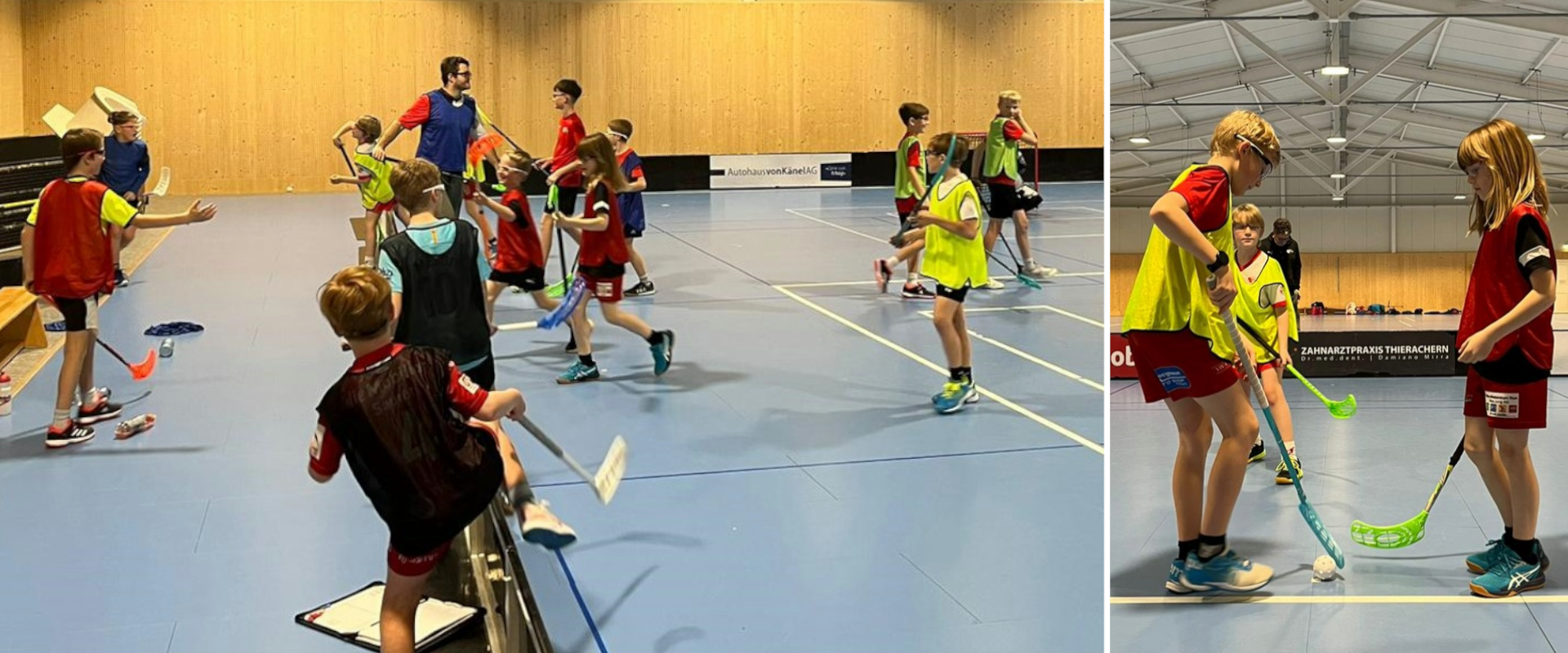 Mixed-Trainings im Kinderunihockey